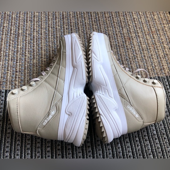 New Adidas Originals Hi tops light brown platforms womens 6 Kiellor XTRA EF9103 - Picture 6 of 9
